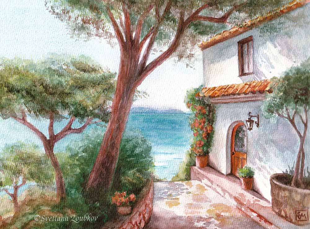 Sunny Afternoon Watercolor